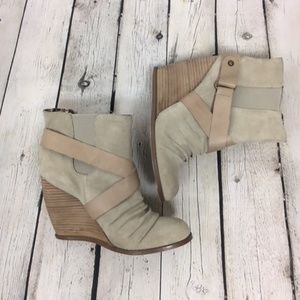 Seychelles Tan Wedge Booties